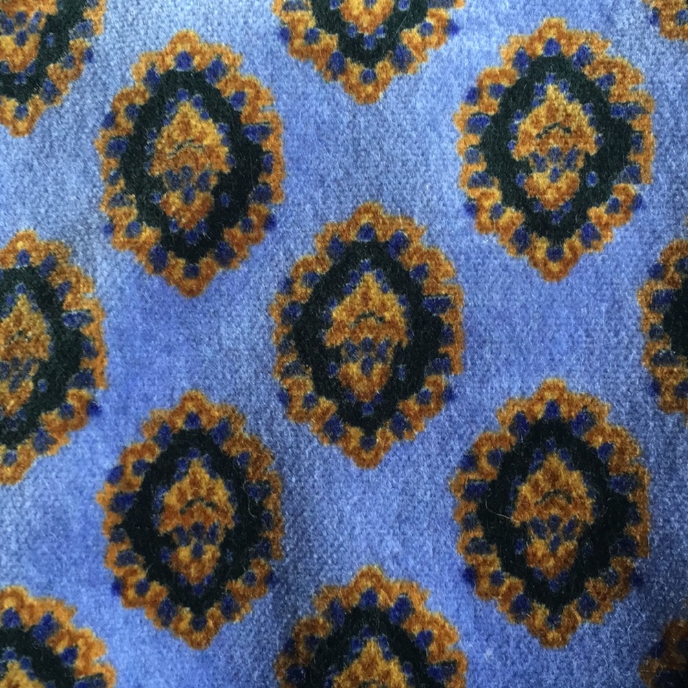 Burberry Blue Velour Patterned Button Front Vest - image 6